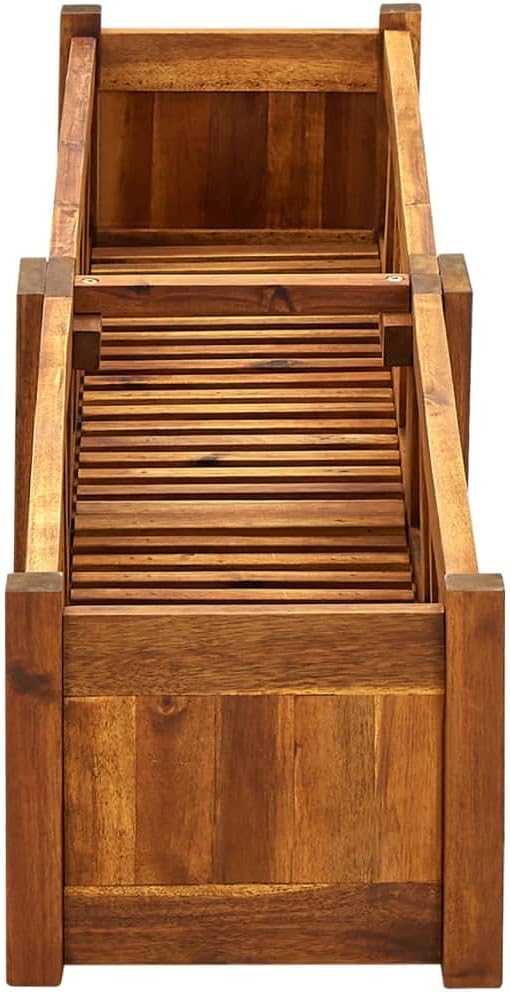 Garden Raised BedGarden Raised Bed Planter Box Backyard Patio Planter Rack Raised Bed Suitable for Growing Flowers Herbs and Fruits Lawns Acacia Wood 59X11.8X9.8