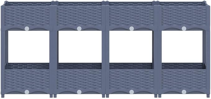 Raised Bed PlanterGarden BedGalvanized Raised Garden BedPlanter Raised bedsGalvanized Planter63x15.7x28 Polypropylene