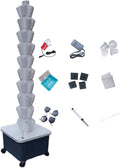 Hydroponic TowerVertical Hydroponics Garden Grow TowerSoilless Cultivation Vertical Hydroponic Garden TowerMulti-Layer Planting Tower Equipment White-10-layer