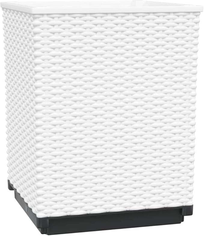 Planters 2 pcs PlanterGarden BedGalvanized Raised Garden BedPlanter Raised bedsGalvanized PlanterWhite 11.8x11.8x14.6 Polypropylene