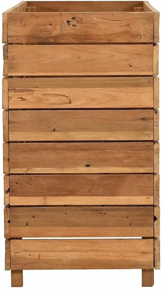 Wooden Raised Garden Bed Flower Planters Box for Growing Flowers Herbs or Veggies 39.4x15.7x28.3-513