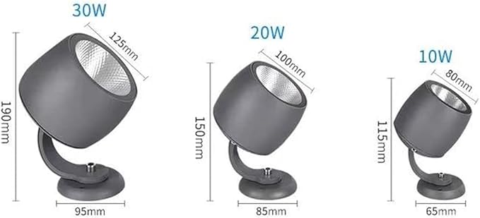 Outdoor Led Spot Lights COB Landscape Light IP65 Waterproof 360° Rotation COB Spotlights for Courtyard Hotel Yard Path Decor (White 20W)
