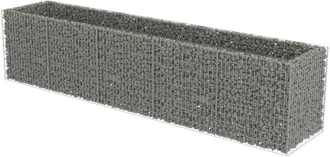 YAFF Gabion Raised Bed-HexagonalOutdoor Landscape for GardenBackyardPatioBalcony177.2x35.4x39.4