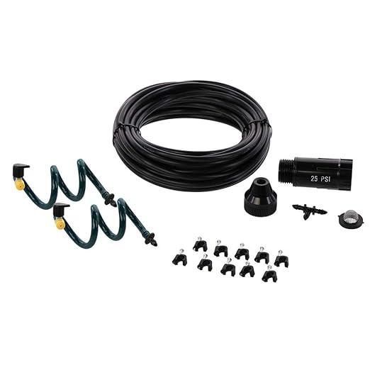 2-Pack Orbit 56311 Hanging Basket Drip Irrigation Drip Watering Kit with Flex MistersBlack