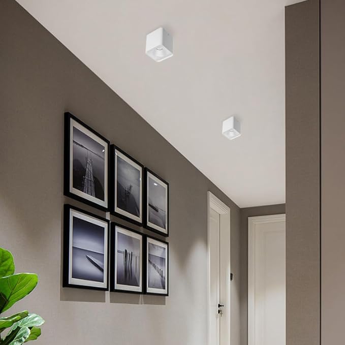 Spotlight White Square Flush Mount Spotlight 10w Downlight Accent Lamp AlumiExpression artistique m Housing Directio l Spotlights for Living Room Hallway Corridor