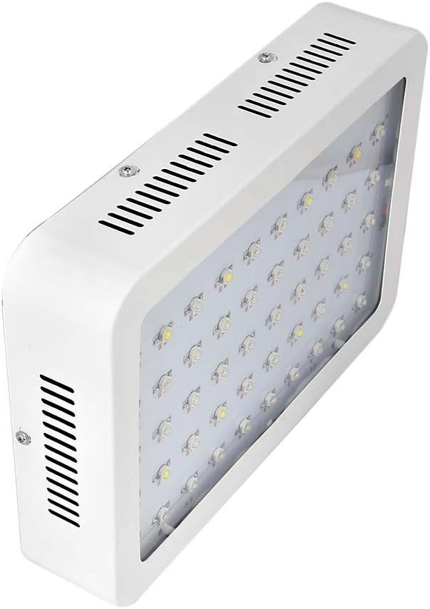 LED Grow Light for Indoor Plants Growing Lamp 600W Dual Chips 380-730nm Plant Lights Bulb Panel Hanging Kit for Seedling Hydroponics Greenhouse Veg and Flower Full Light Spectrum