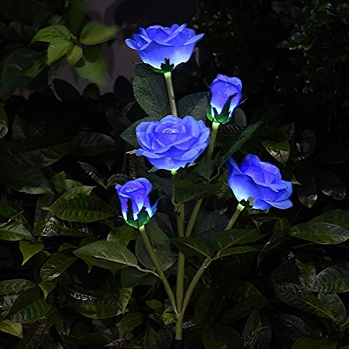 Plant Growing Lamps Solar Flower Light Rose Flower Lamp Led Solar Light for Garden Decoration Waterproof Outdoor Landscape Lawn Lamp for Patio Yard(5)