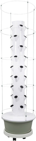 Hydroponics Growing System 36 Pods Large Vertical Hydroponic Growing Tower with with Climbing Trellis 9-Tier Indoor Gardening System for Herb Vegetable Fruit (Light Green 36 Pods)