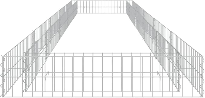 Gabion Raised BedOutdoor Garden GabionsStone BasketsPlanters Raised Vegetable BedsGalvanized Steel 196.9x39.4x7.9