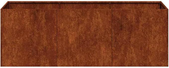 Weathering Steel Planter Box Rusty Raised Garden Beds for Flowers Vegetables Herbs 47.2x15.7x15.7-192