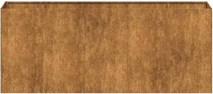 Large Rusty Weathering Steel Planter Rectangular Outdoor Garden Bed for Vegetables Patio and Balcony 15.7x78.7x31.5 Inch