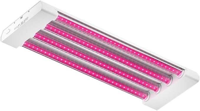 Good Earth Lighting 24-in 4-Light 69-Watt Red Spectrum LED Grow Light 92 PAR/PPF Auto On/Off Timer Linkable White