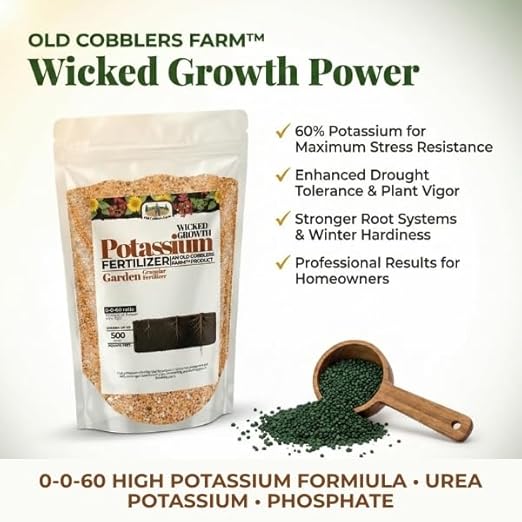Old Cobblers Farm™ Wicked Growth Potassium Fertilizer - Strengthens Roots Boosts Resilience &amp Promotes Lush Growth (5 lbs | 10 lbs | 15 lbs | 20 lbs) (15lbs)