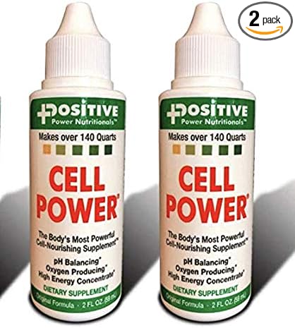 Cell Power Liquid High-Energy Concentrate  2 oz. Bottle (Pack of 2) -Original 1949 Formula: pH Balancing Oxygen Producing -each fl oz. Makes over 75 quarts (2)