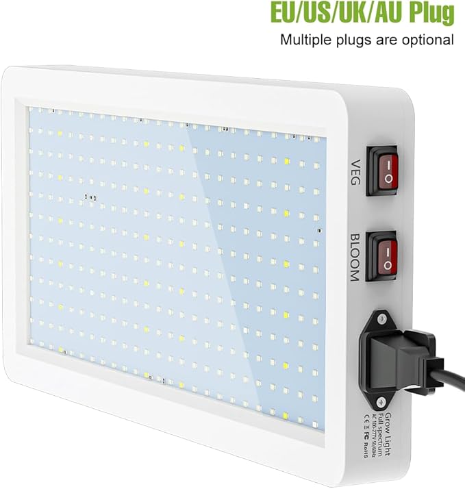 2 Packs 800W LED Full-Spectrum Plant Grow Lights with UV &amp IR Rays Dimmable Design+Veg/Bloom Dual Modes 100-277V Universal Voltage for Greenhouse Tents Hydroponic Systems &amp Indoor Plant Cul