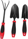 GANAZONO 3-Piece Garden Tool Set Sturdy Iron Plastic Garden Tool Kit for Boys and Girls Adults