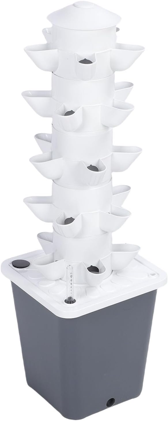 Hydroponic Growing System Tower 25 Holes Mini Column Indoor Vertical Garden for Home School Engineering