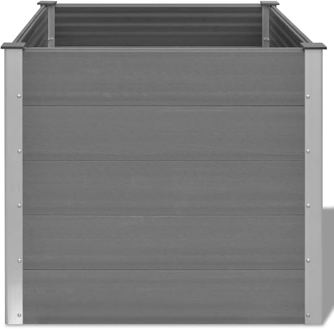 Garden Raised PlanterGarden BedGalvanized Raised Garden BedPlanter Raised bedsGalvanized PlanterBed WPC 39.4x39.4x35.8 Gray