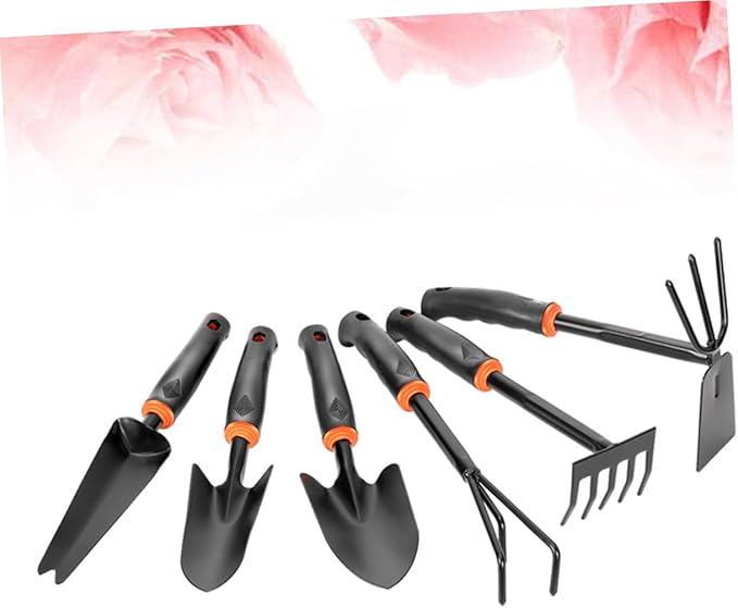 VICASKY 6pcs Garden Tools Shovel Hoe Rake Hoe Plastic Handle Garden Shovel for Home Balcony