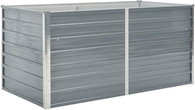 Raised Garden BedElevated Planter BoxRaised PlanterGarden BoxGarden BedPlanterfor Backyard Patio to Grow Vegetables Herbs and Flowers63x31.5x30.3 Galvanised Steel Gray