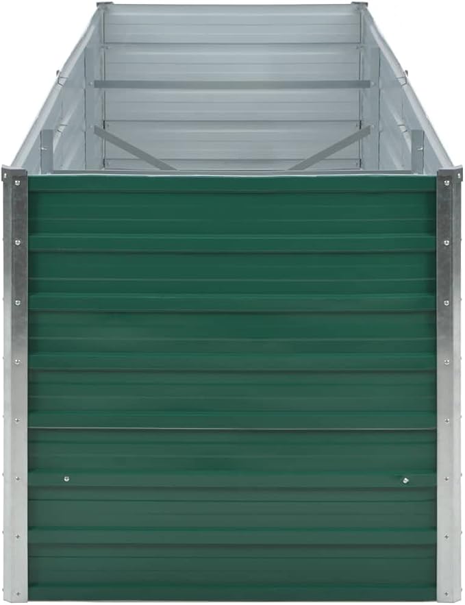 Garden Raised BedFlowerpotsPlantersRaised Garden PlanterRaised Planter Boxfor Indoor Outdoor VegetablesFruitsPotatoFlowersGalvanized Steel 94.5x31.5x31.3 Green