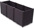 YSUEFIJO Outdoor Raised Garden Bed Raised Garden Bed Kit Plastic Planter Box Indoor Rectangular Planter Raised Beds for Vegetables for Flowers Herbs Fruits