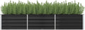 Garden Raised Bed Anthracite 94.5x31.5x17.7 Galvanized Steel Macetas para Plantas Plant Pots Outdoor Large Planter Pot Plant Pots Large for Gardening Porch Outdoor Plants