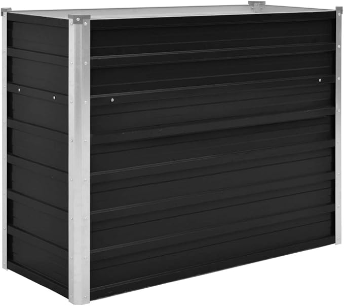 Garden Raised Bed Anthracite 139.4x15.7x30.3 Galvanised Steel