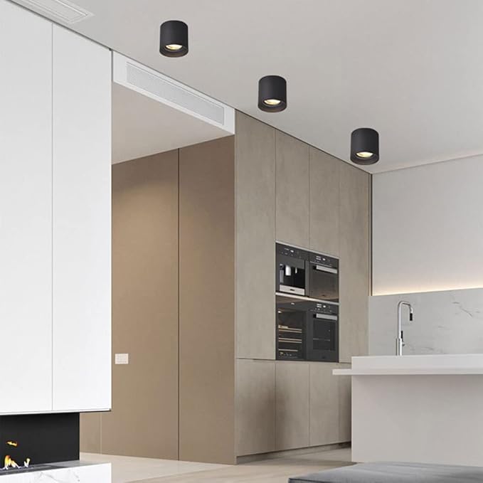 2 Packs Led Spotlight Cylinder Ceiling Downlight Mounted Accent Spot Lighting Indoor AlumiExpression artistique m Housing Directio l Spotlights for Bedroom Kitchen Island Corridor