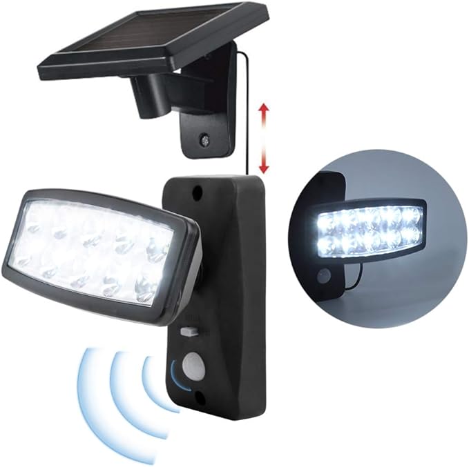 Flexible 10 LED Chips Solar Powered Induction Wall Spotlights for Outdoor Garden Corridor Wall Lights and Landscape Lighting
