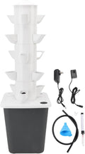 Vertical Hydroponic Tower 15 Holes 10L Water Tank Space Saving Vertical Planting Tower for Home School Indoor Gardening ABS Material
