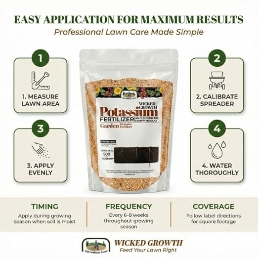 Old Cobblers Farm™ Wicked Growth Potassium Fertilizer - Strengthens Roots Boosts Resilience &amp Promotes Lush Growth (5 lbs | 10 lbs | 15 lbs | 20 lbs) (10lbs)