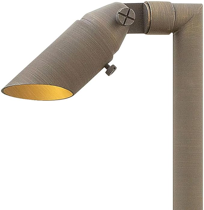 Hinkley Hardy Island 12V Accent Spot Light and Stem MR11 Integrated LED Included Cast Brass Material Clear Lens Wiring Kit and Ground Spike Included Hardy Island Series Matte Bronze Finish