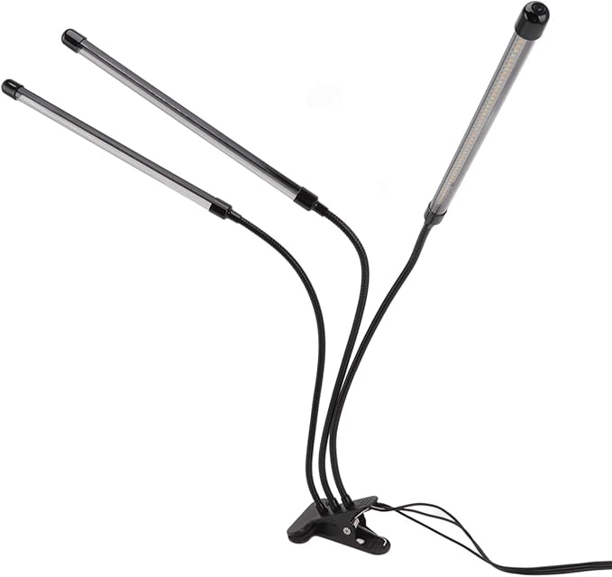 Zerodis LED Plant Grow Light with Clamp/Holder 10 Level Dimmable USB Red White Warm Light for Seedlings