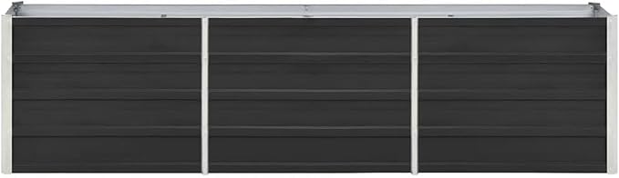 Garden Raised Bed Galvanized Steel 94.5x15.7x17.7 Anthracite SE100304
