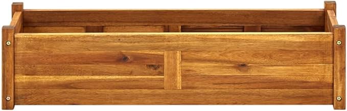Garden Raised Bed Acacia Wood 39.4x11.8x9.8