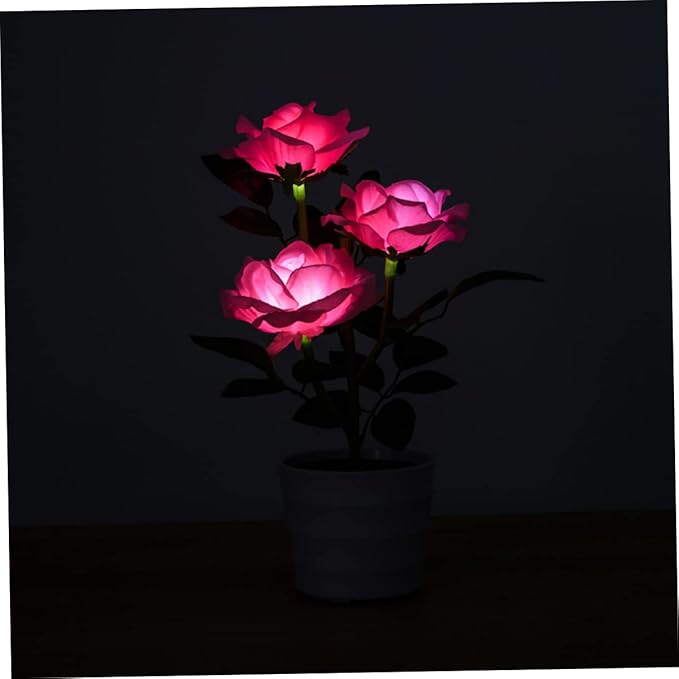 BESPORTBLE Rose Solar Lights Outdoor Artificial Roses Garden Lights Solar Power Lights for Outdoors Tulip Lanterns Lighting Rose LED Lights Rose Flower LED Light Flower Solar Lights Outdoor