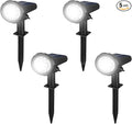 Solar Lights Outdoor Waterproof IP683 Lighting ModesSolar Spot Lights OutdoorDark Sensing Auto On/Off Solar Powered Garden Yard Spot Solar Lights for Outside Landscape (Cool White 4 Pack)
