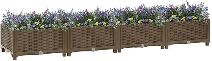 Raised Bed 63x15.7x9.1 Polypropylene Gardening Pots &amp Planters