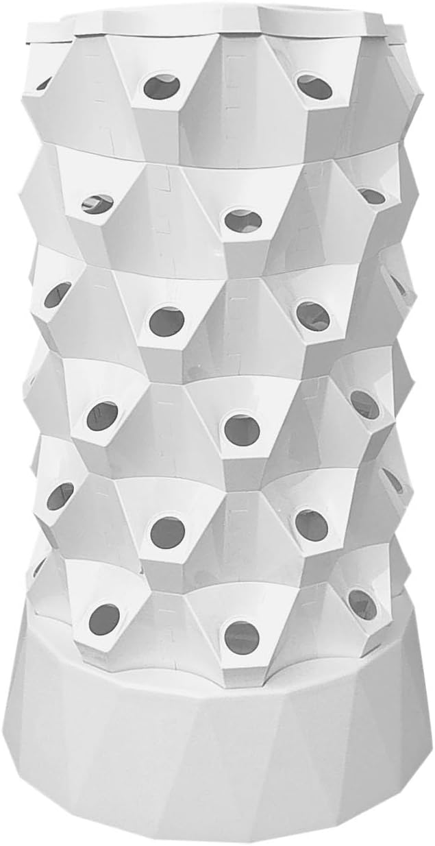 Tower Garden 64 Slot Hydroponic Tower Garden Hydroponics Growing System Towers with 8 Gallon Water Tank Indoor &amp Outdoor Vertical Gardens for Vegetable Strawberry