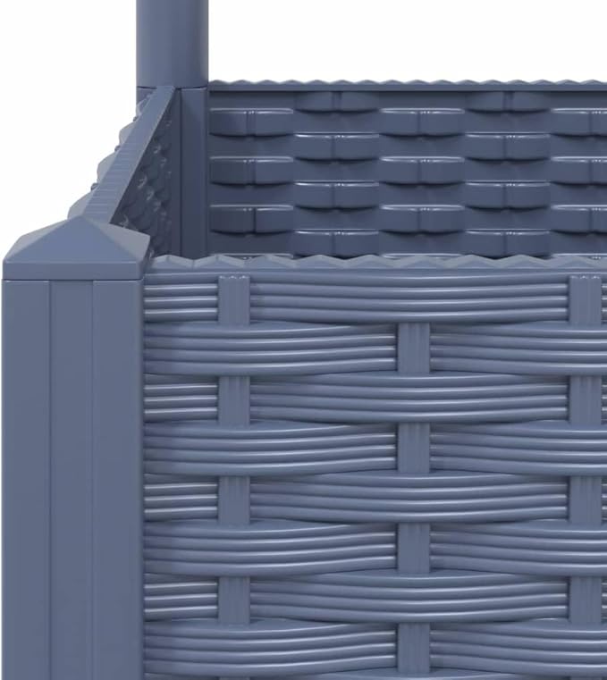 Garden Planter with Trellis Standing planters Garden beds Outdoor Planter Boxes Horse Trough planters Suitable for Courtyard Corridor Orchard Nursery Blue Gray 15.7x15.7x53.5 PP