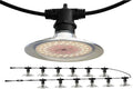 Outdoor Grow Light String for Greenhouse Plants Waterproof 44FT(12 Lights) 110V Plug Daisy ChainFull Spectrum Waterproof Grow Lights for SeedlingVegFlower of Garden Backyard Farm