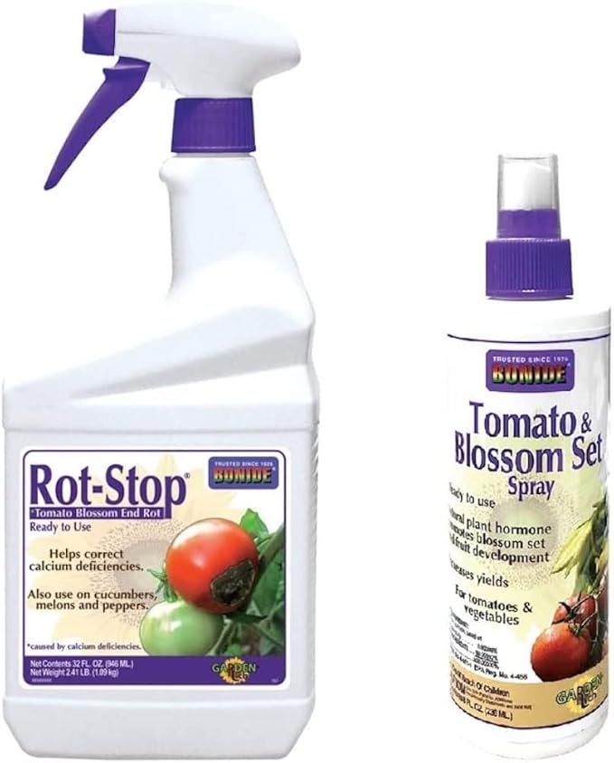 Set of 1 Tomato Rot Stop Spray and 1 Tomato &amp Blossom Set Spray