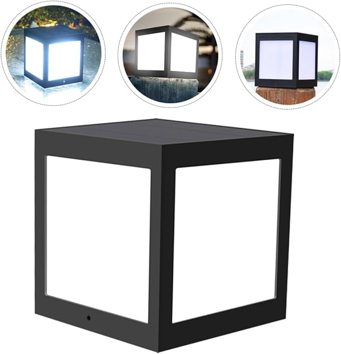 1Pc Solar Wall Light Durable Outdoor Landscape Lighting Easy Installation Solar Energy LED Light for Garden Patio Black