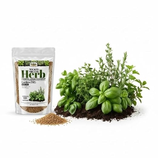 Old Cobblers Farm™ Wicked Organics Organic Herb Fertilizer- All-Natural Slow Release Plant Food for Garden Herbs – Supports Healthy Growth Flavor and Soil Vitality (5lbs|10lbs|15lbs|20lbs) (10lb)