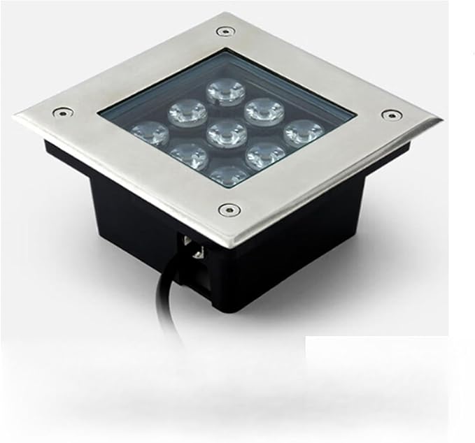 Outdoor Ground Light Square Underground Light IP66 Waterproof AC85-110V LED Buried Lights for Garden Yard Driveway Deck Pathway Landscape Lamp