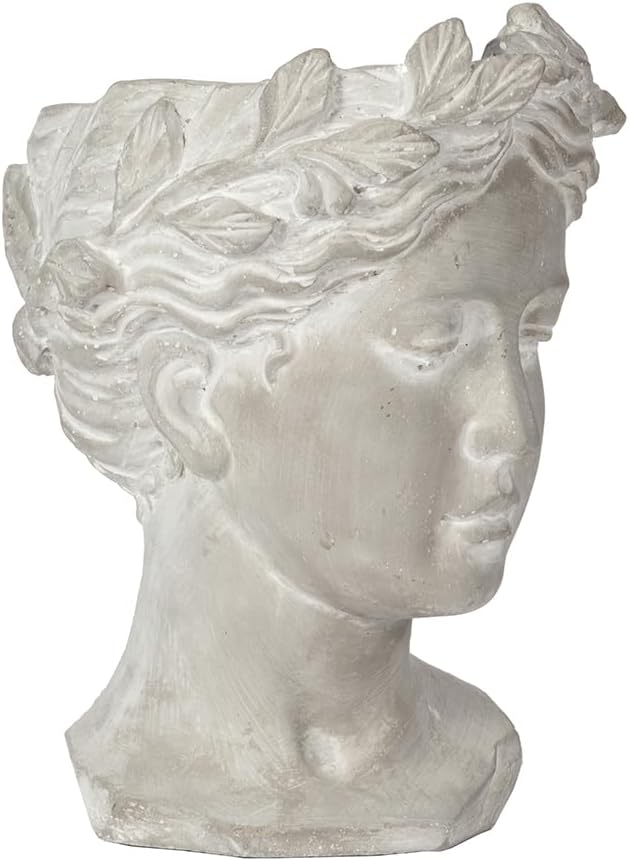 Cement Head Planter Indoor Outdoor Home GDecor D6 x 9