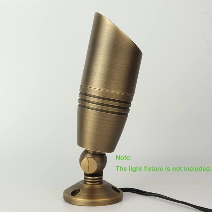 Brass Surface Mounting Plate Bundle with LED Brass Spotlight Fixture 12V