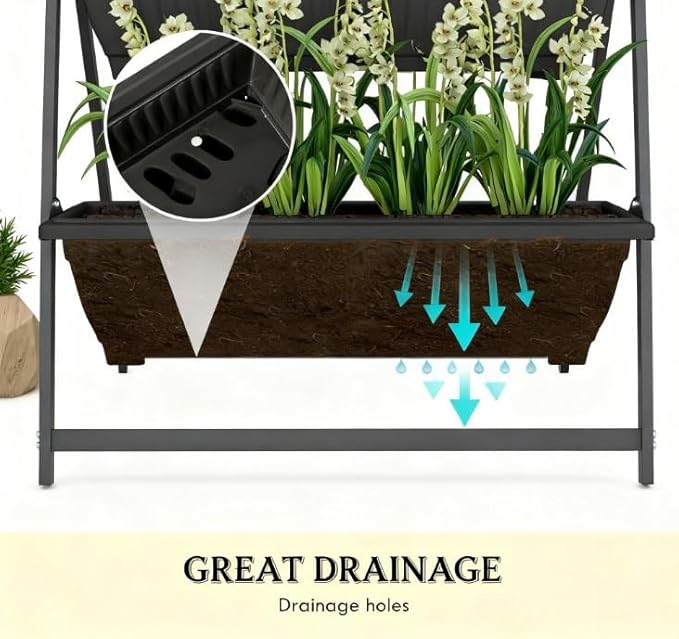 Outdoor Plant Stand Grow Container for Vegetable Flowers4 Tier Vertical Raised Garden Planter with 4 Boxes YY383