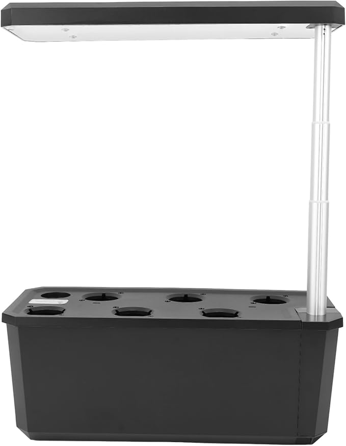 Hydroponic Cultivation System Automatic Control Simple Operation Easy to Use Hydroponic Cultivation Machine 100-240V Smart ABS for Kitchen (Black)